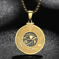 Collar con Colgante Egipcio Ojo de Horus para Hombre y Mujer en oro