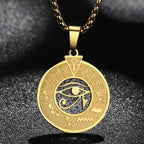 Collar con Colgante Egipcio Ojo de Horus para Hombre y Mujer en oro