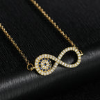 Collar con Colgante de Zirconia Símbolo Infinito