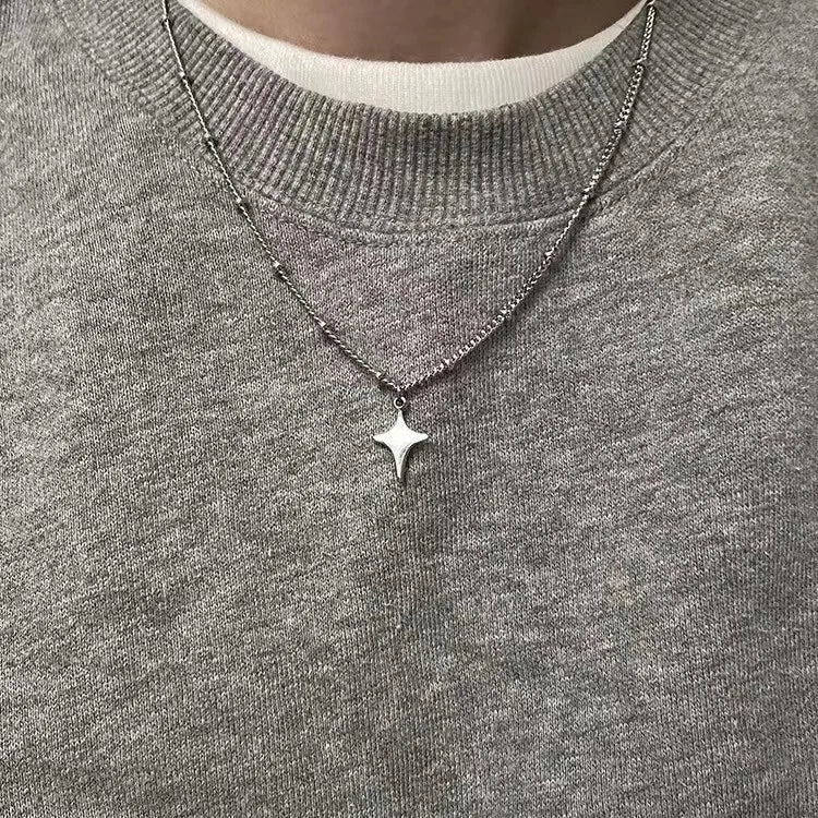 Collar con Colgante de Estrella para Hombre 1
