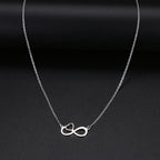 Collar Colgante para Mujer Símbolo Infinito y Corazón plata