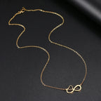 Collar Colgante para Mujer Símbolo Infinito y Corazón oro