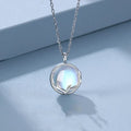Collar con Colgante de Fertilidad con Piedra de Luna de Circonio
