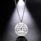 Collar con Colgante Flor de Loto Zen plata