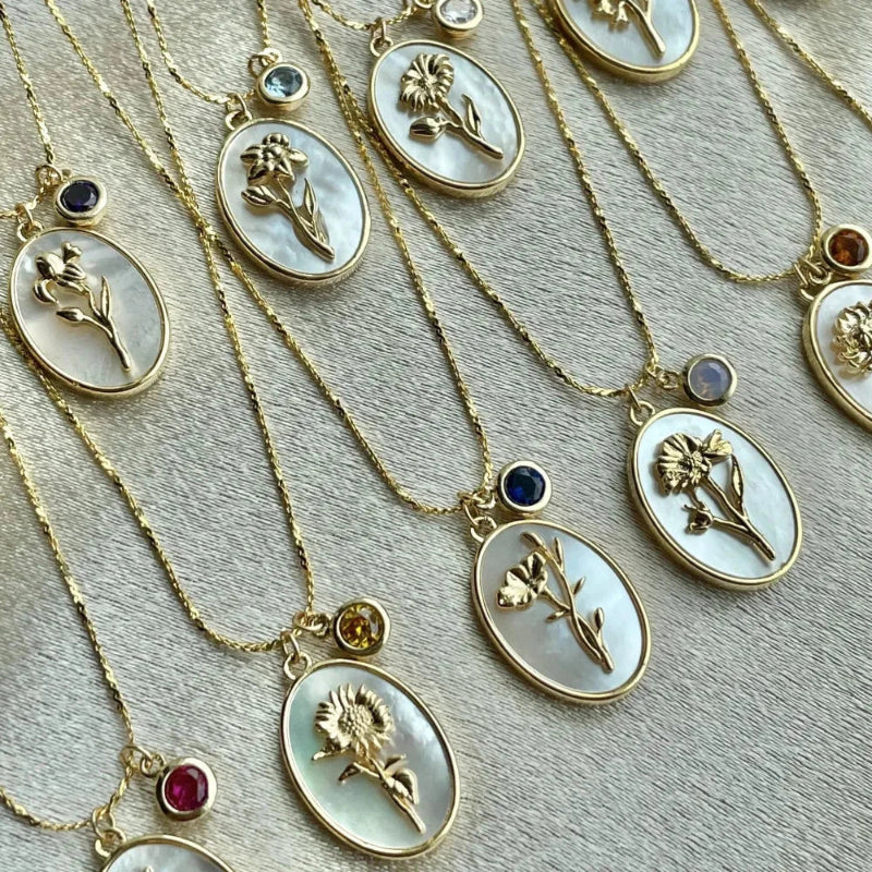 Collar Colgante Flor Signo del Zodiaco