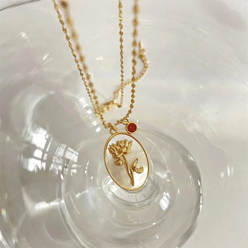 Collar Colgante Flor Signo del Zodiaco