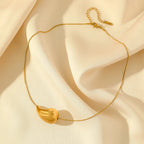 Collar con colgante de gota de agua en oro estilo 2