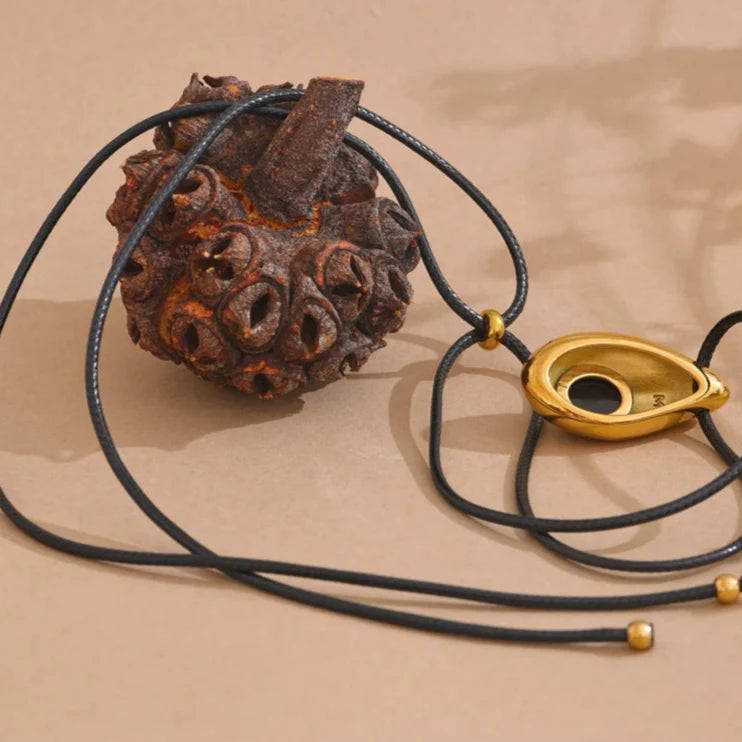 Collar con Colgante de Gota de Agua Estilo Bohemio oro