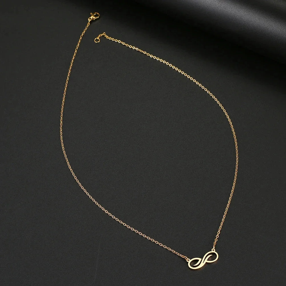 Collar Colgante Infinito Dorado para Mujer oro