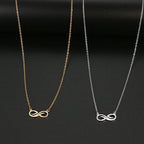 Collar Colgante Infinito Dorado para Mujer plata