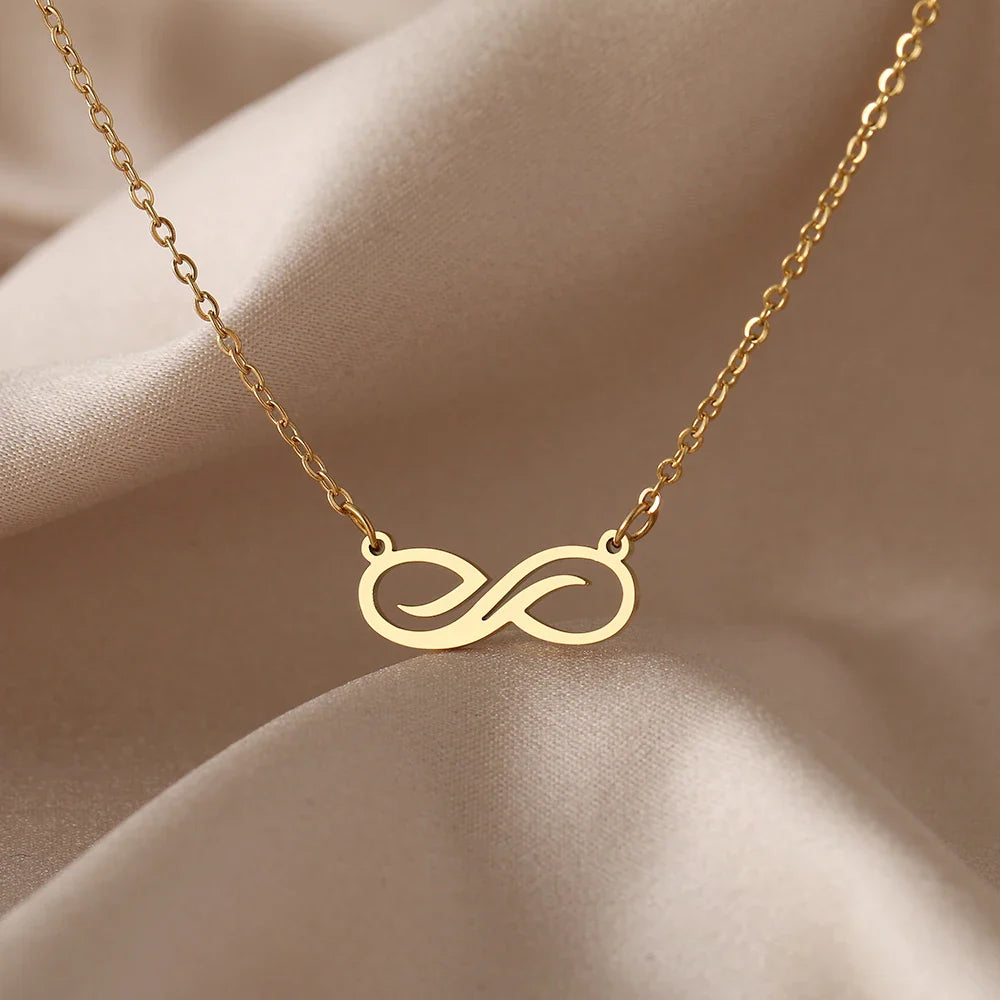 Collar Colgante Infinito Dorado para Mujer oro