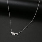 Collar Colgante Infinito Dorado para Mujer plata