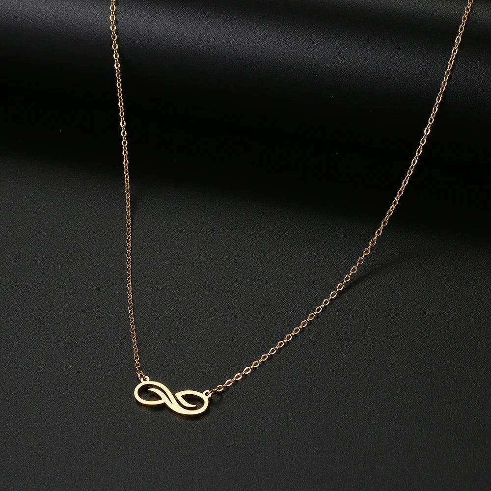 Collar Colgante Infinito Dorado para Mujer oro
