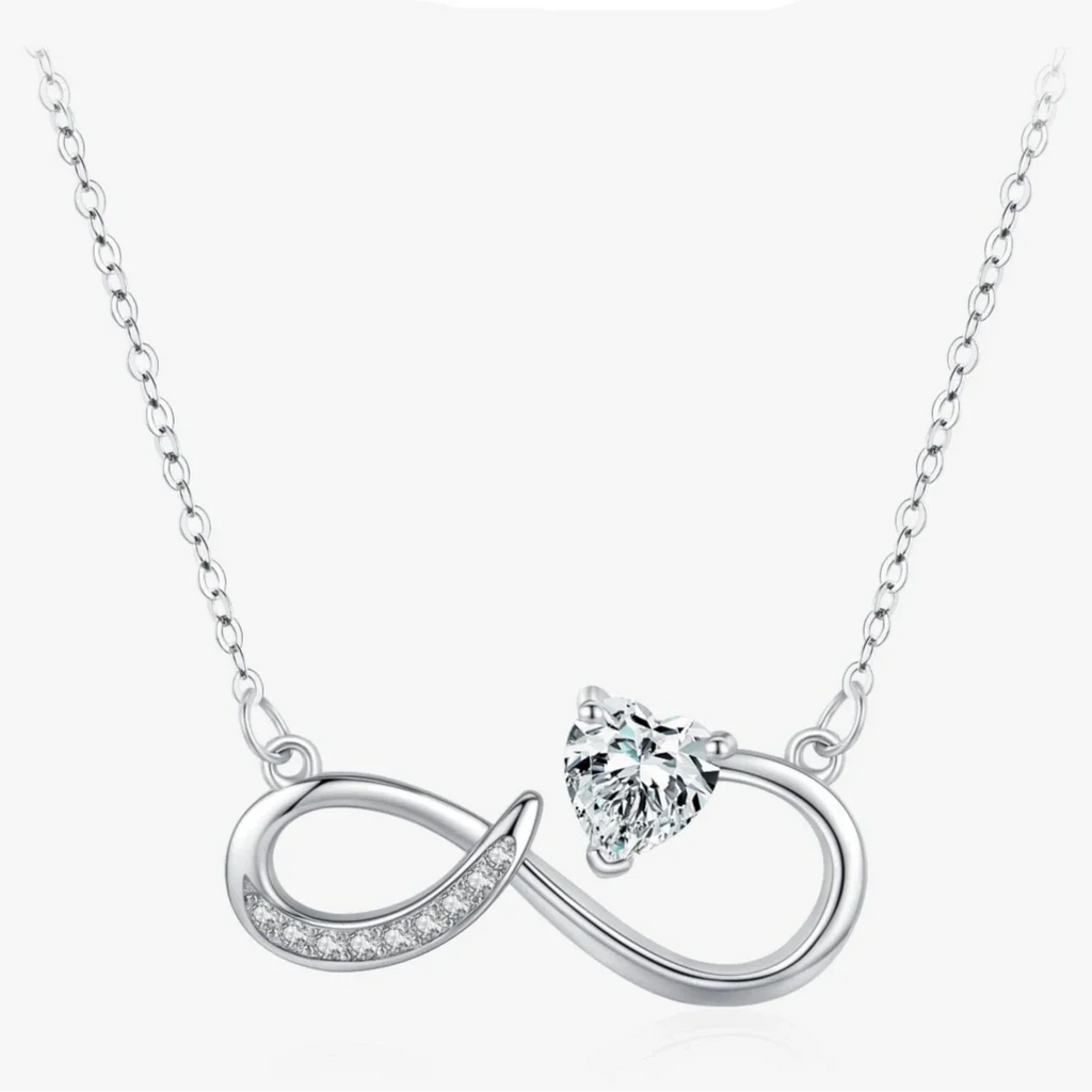 Collar con Colgante Infinito y León en Circonio