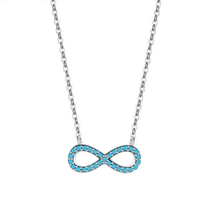 Collar Colgante Infinito Turquesa