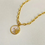 Collar Colgante Luna o Sol Redondo sol