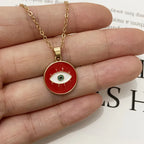 Collar con Colgante Nazar Boncuk Rojo