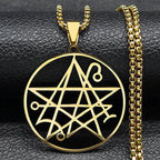Collar Colgante Necronomicón Lovecraft Cthulhu oro