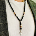 Collar con Colgante de Ojo de Tigre para Hombre