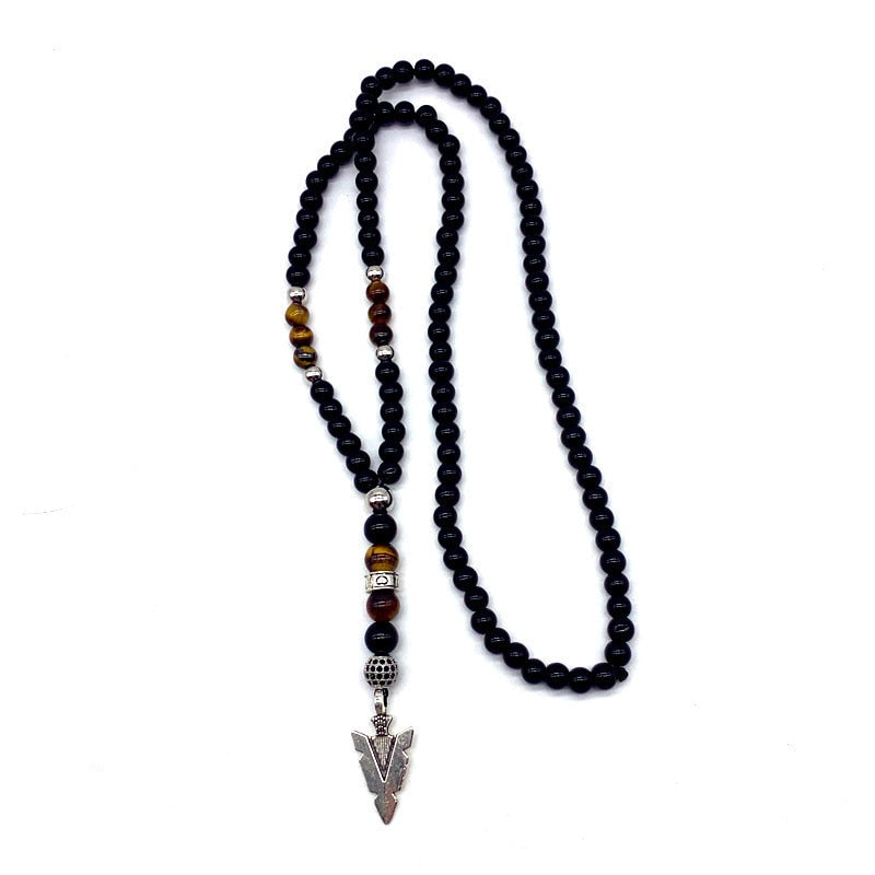 Collar con Colgante de Ojo de Tigre para Hombre