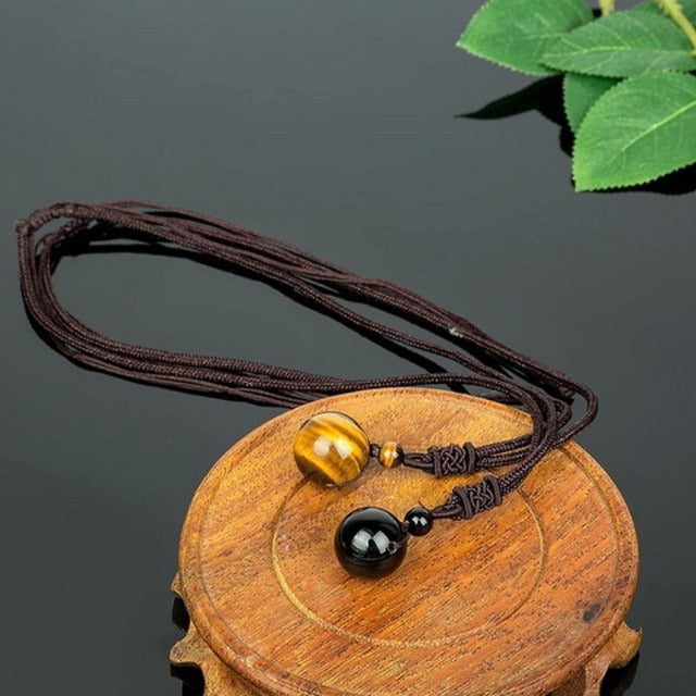 Collar con colgante de Ojo de Tigre para Hombre y Mujer