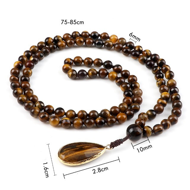 Collar y Colgante Ojo de Tigre Hombre Mujer