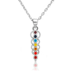 Collar con Colgante de Piedras 7 Chakras para Mujer