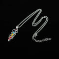 Collar con Colgante de Piedras 7 Chakras para Mujer