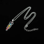 Collar con Colgante de Piedras 7 Chakras para Mujer