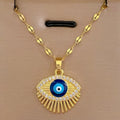 Collar Colgante Amuleto Ojo Azul Turco