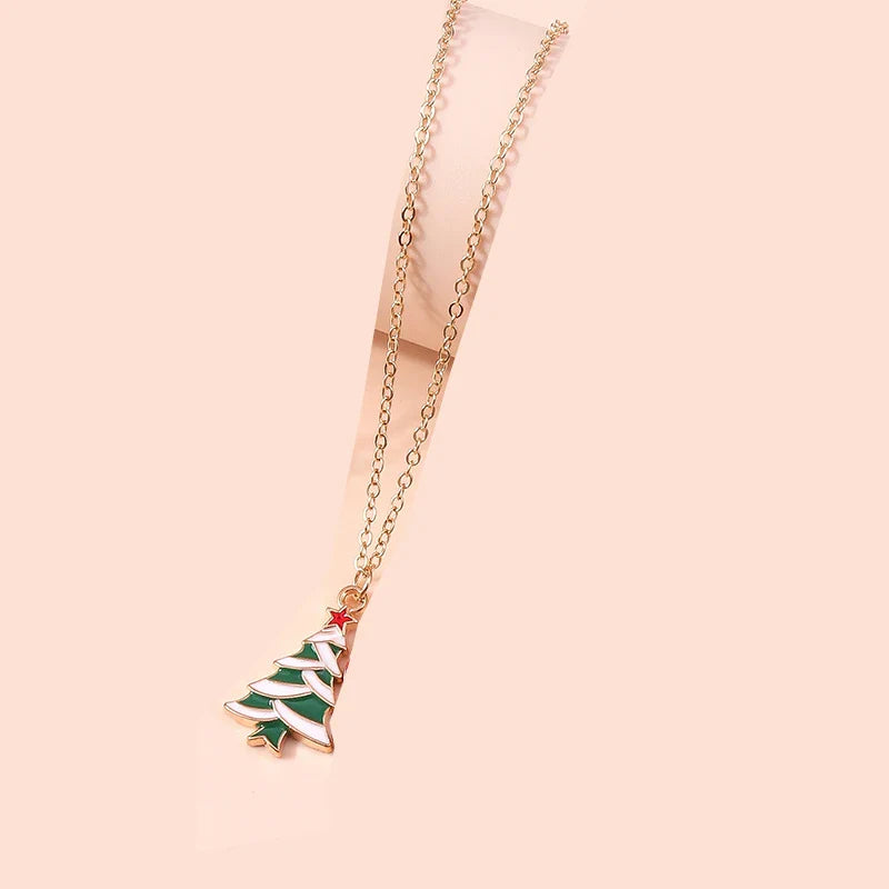 Collar con Colgante de Árbol de Navidad