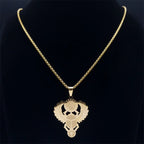 Collar con colgante de escarabajo egipcio Ojo de Horus oro