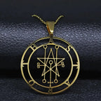 Collar Colgante Sigilo de Demonio oro