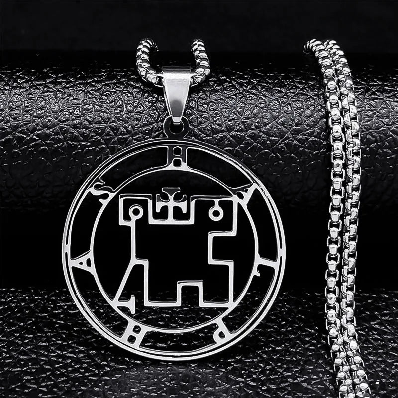 Collar con Colgante Sigilo Demoníaco Halphas