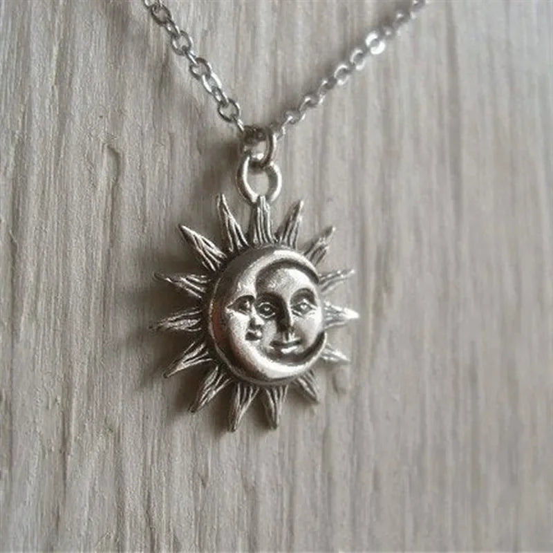 Collar con Colgante Sol y Luna para Hombre o Mujer