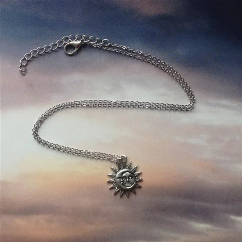 Collar con Colgante Sol y Luna para Hombre o Mujer