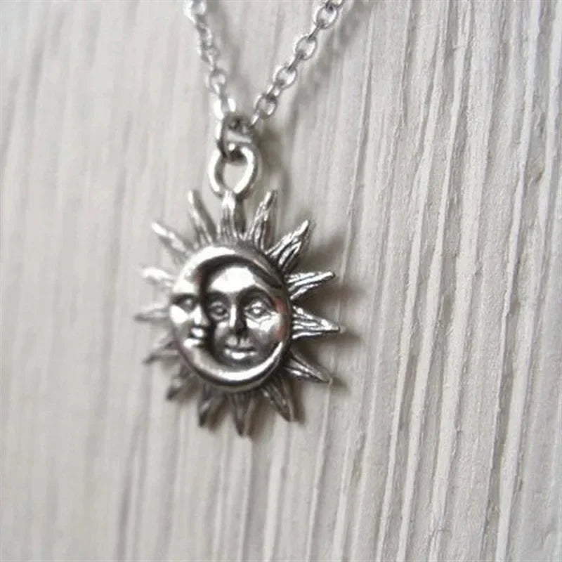 Collar con Colgante Sol y Luna para Hombre o Mujer