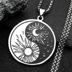 Collar Colgante Sol y Luna Yin Yang