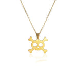 Collar Colgante Calavera de oro