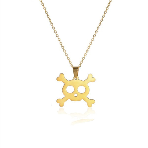 Collar Colgante Calavera de oro