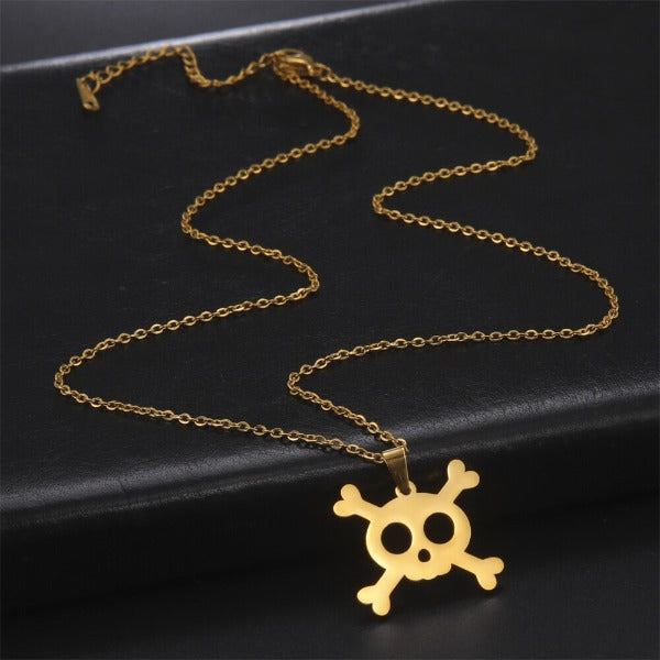 Collar Colgante Calavera de oro