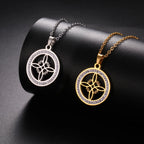 Collar Colgante Wicca Nudo de Bruja Amuleto de Protección plata