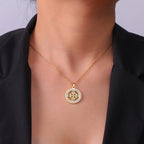 Collar colgante Wicca Nudo de Bruja Amuleto de Protección para mujer oro