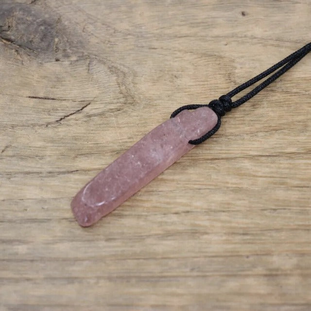 Collar de Piedra Natural de Sanación Litoterapia cuarzo rosa