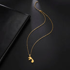 Collares para Parejas Colgante Nota Musical oro