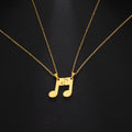 Collares para Parejas Colgante Nota Musical oro