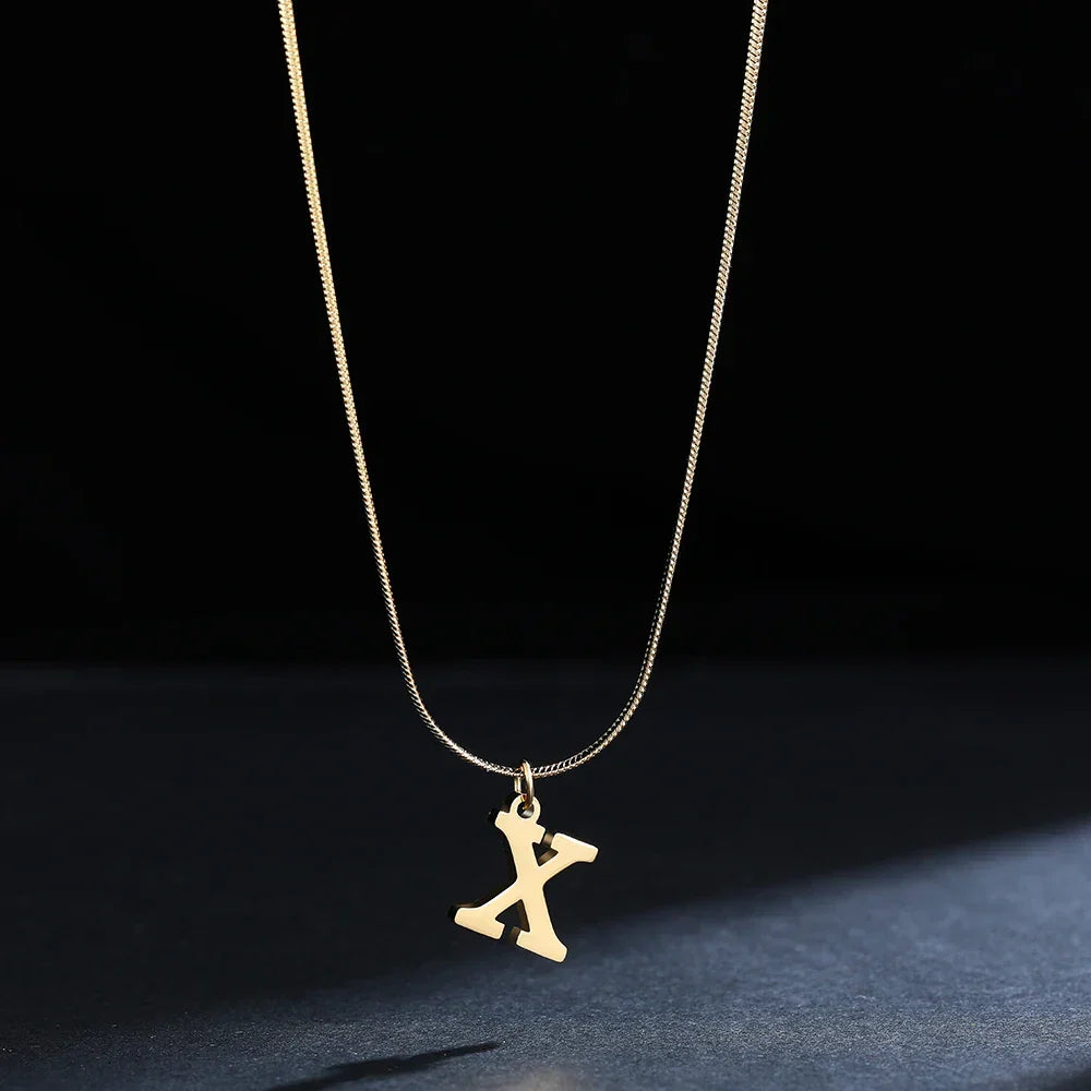 Collar gargantilla para mujer con dije inicial x