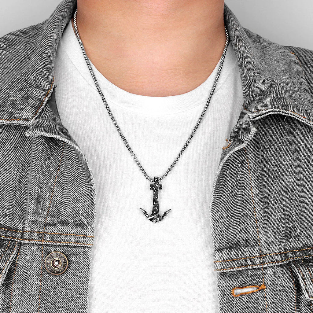 Collar para hombre ancla