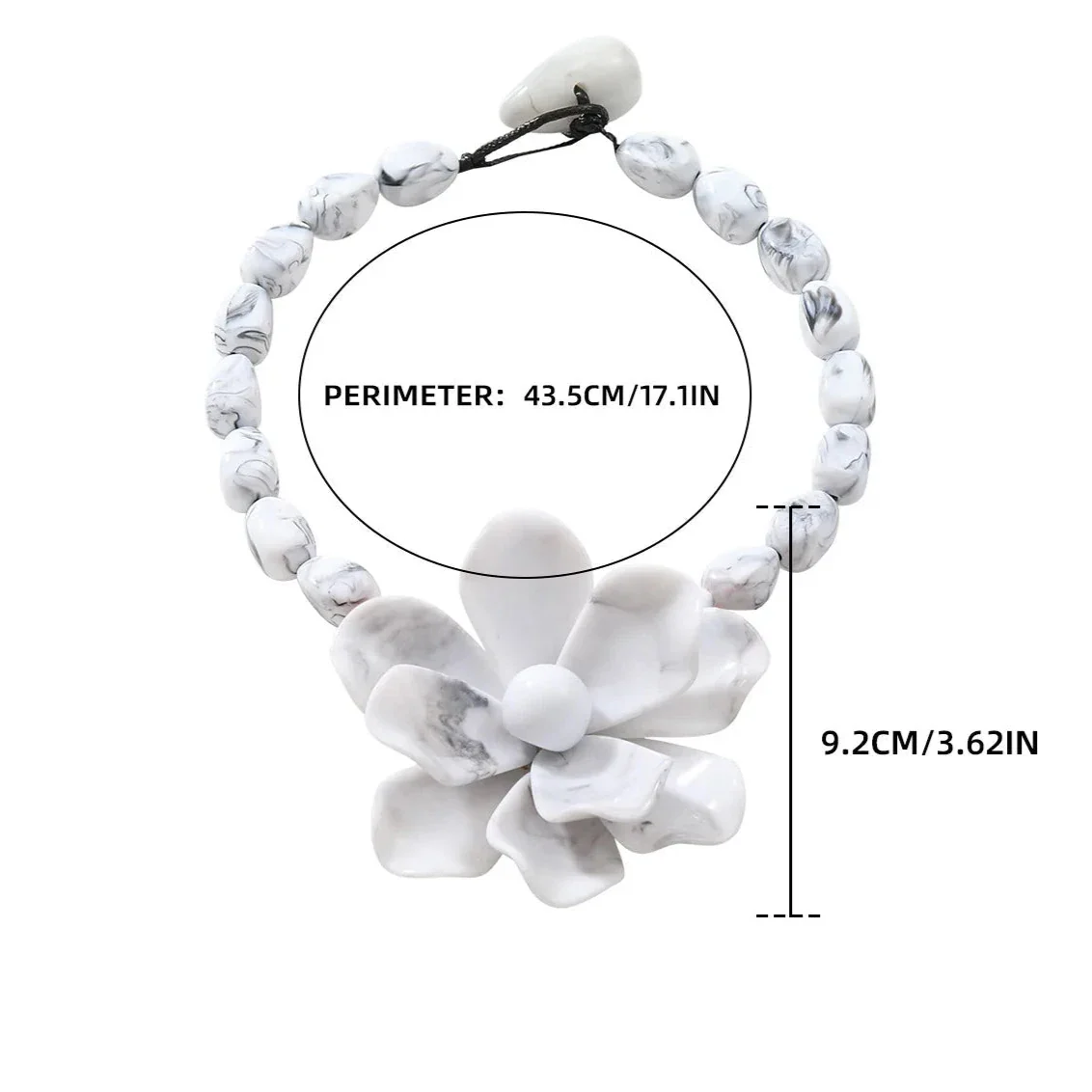 Collar Gargantilla con Gran Colgante de Flor 