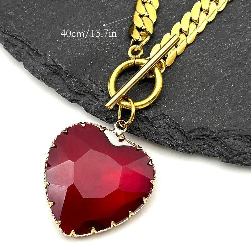 Collar Gargantilla con Colgante de Corazón 7